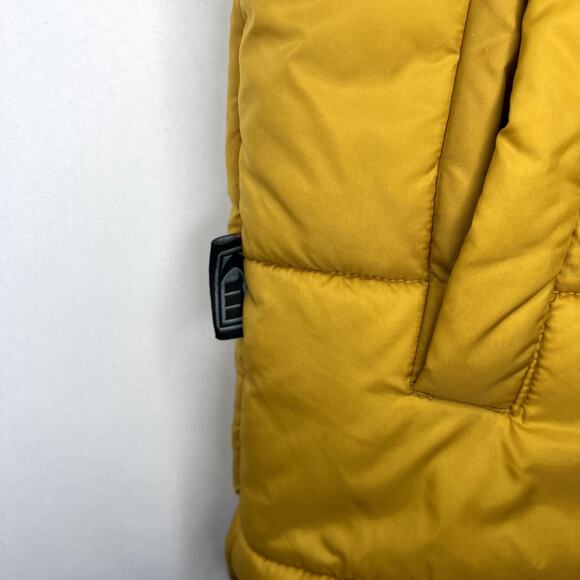Koman Puffer Vest Mustard Yellow Full Zip Pocket Size Medium - Picture 5 of 13